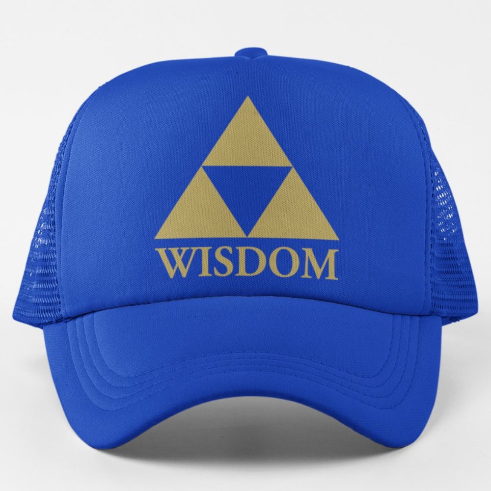 NEW Legend of Zelda Triforce Wisdom Foam Trucker Mesh Snapback ROYAL